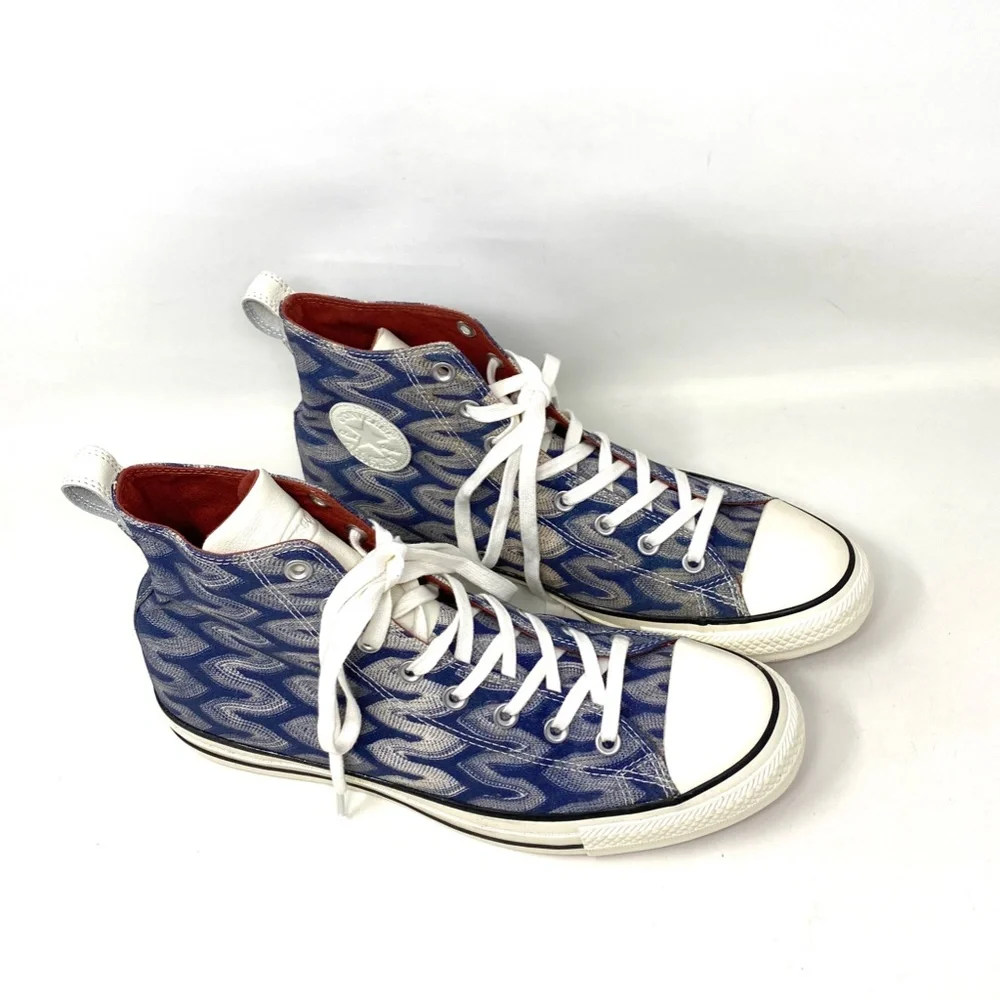 Converse Missoni Chuck Taylor High Top Auburn Egret  Men Canvas Sneakers 151255C - Picture 3 of 9